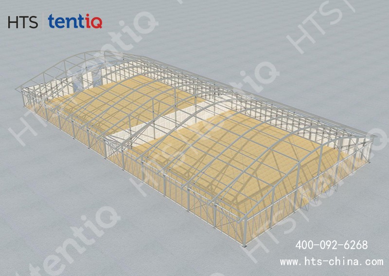 這座篷房空間容納近3000人，抗風(fēng)達(dá)12級(jí)可輕松承接各種活動(dòng)